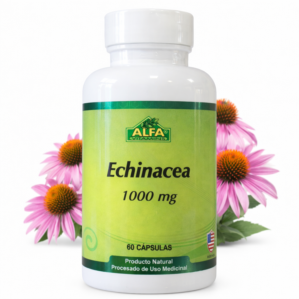 Echinacea 1000 mg 60 Cápsulas – Alfa Vitamins