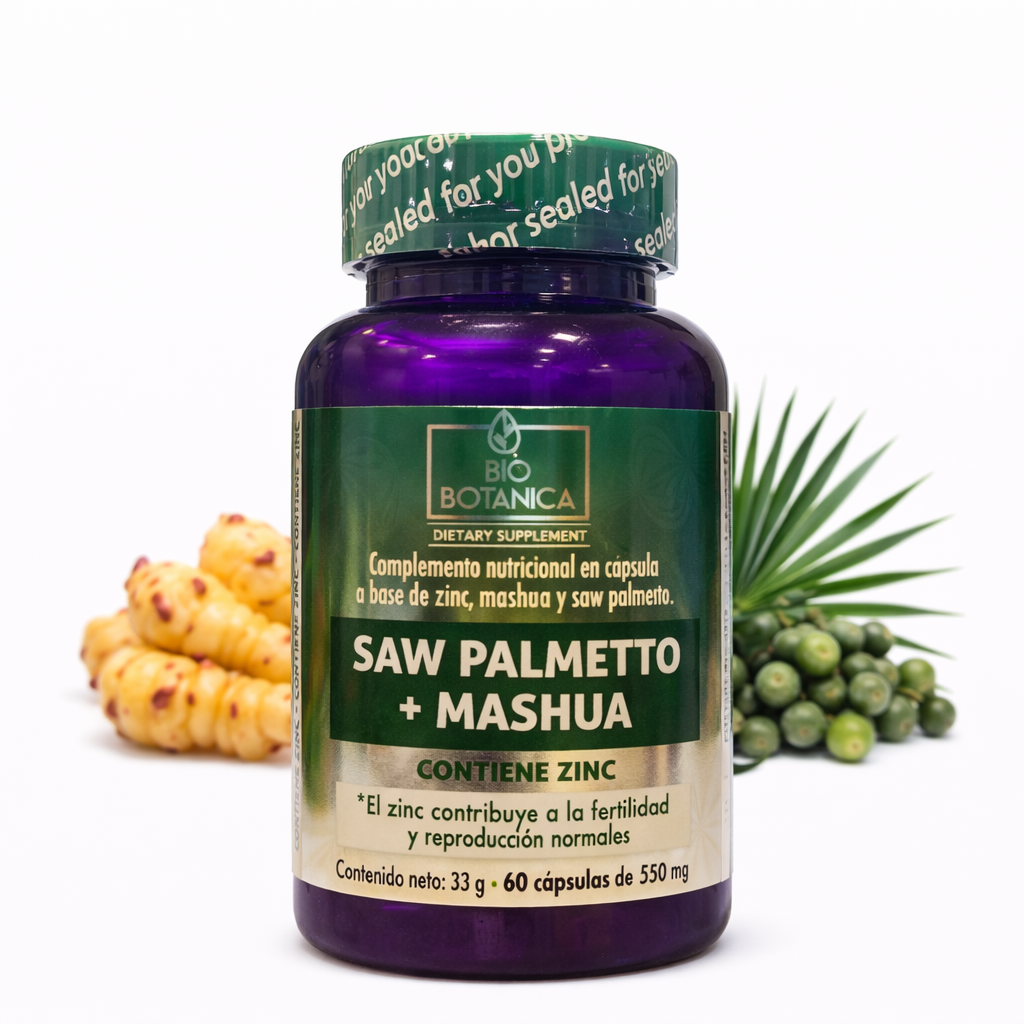 Saw Palmetto + Mashua con Zinc (60 Cápsulas) - Bio Botanica