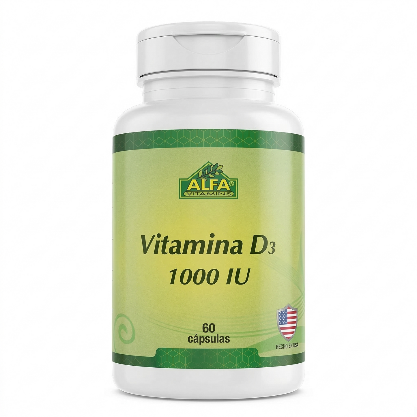 Vitamina D3 1000 IU (60 Cápsulas) - ALFA Vitamins