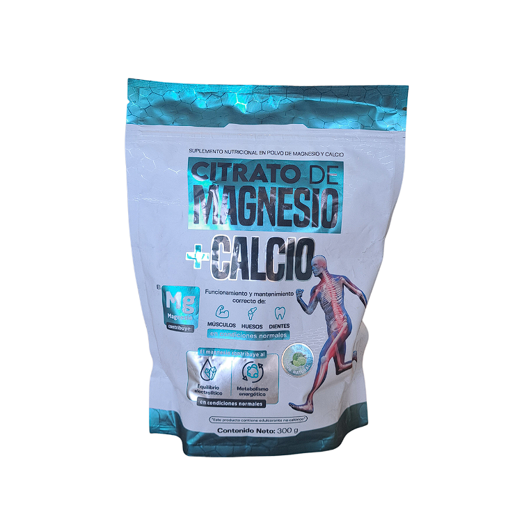 Citrato de Magnesio + Calcio en Polvo (300 g)