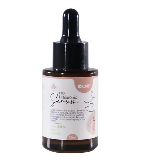 Serum facial de CBD con ácido hialurónico