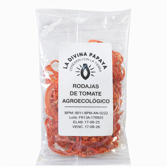 Rodajas de Tomate Agroecológico - La Divina Papaya