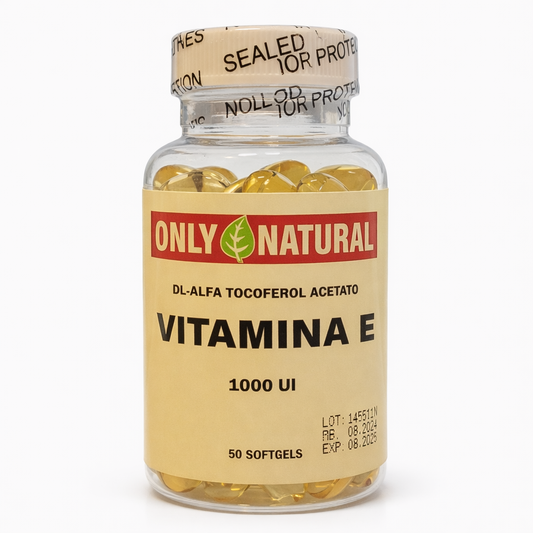 Vitamina E 1000 UI – Only Natural (50 Softgels)