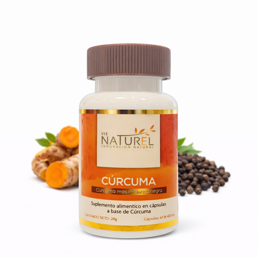 Cúrcuma + Pimienta Negra 400 mg (60 Cápsulas) - Vie Naturel