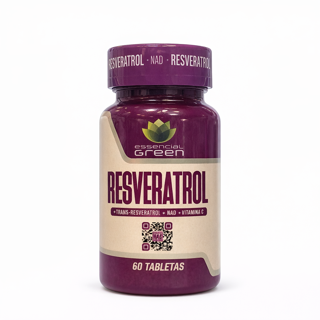 Resveratrol + NAD + Vitamina C (60 Tabletas) - Essencial Green