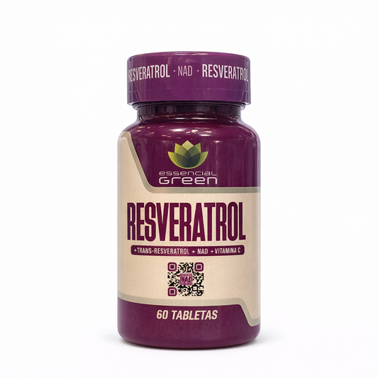 Resveratrol + NAD + Vitamina C (60 Tabletas) - Essencial Green