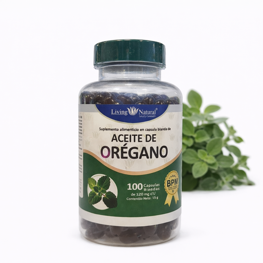 Aceite de Orégano 320 mg (100 Cápsulas Blandas) - Living Natural