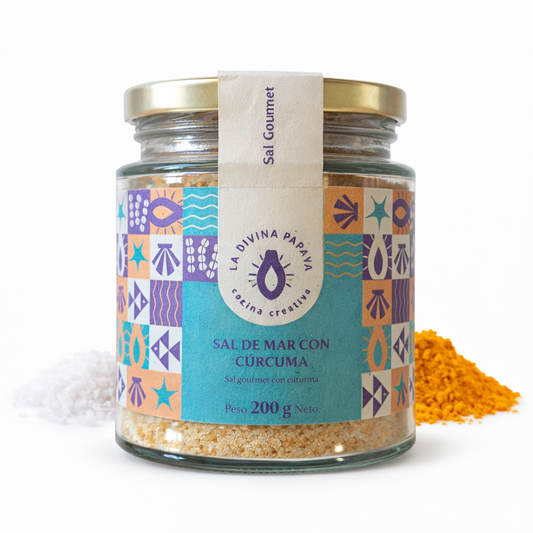 Sal de Mar con Cúrcuma (200 g) - La Divina Papaya