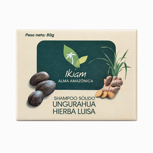 Shampoo Sólido Ungurahua y Hierba Luisa (80 g) - Ikiam