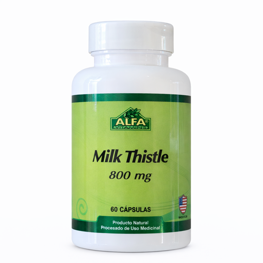 Milk Thistle (Cardo Mariano) 800 mg (60 Cápsulas) - ALFA Vitamins
