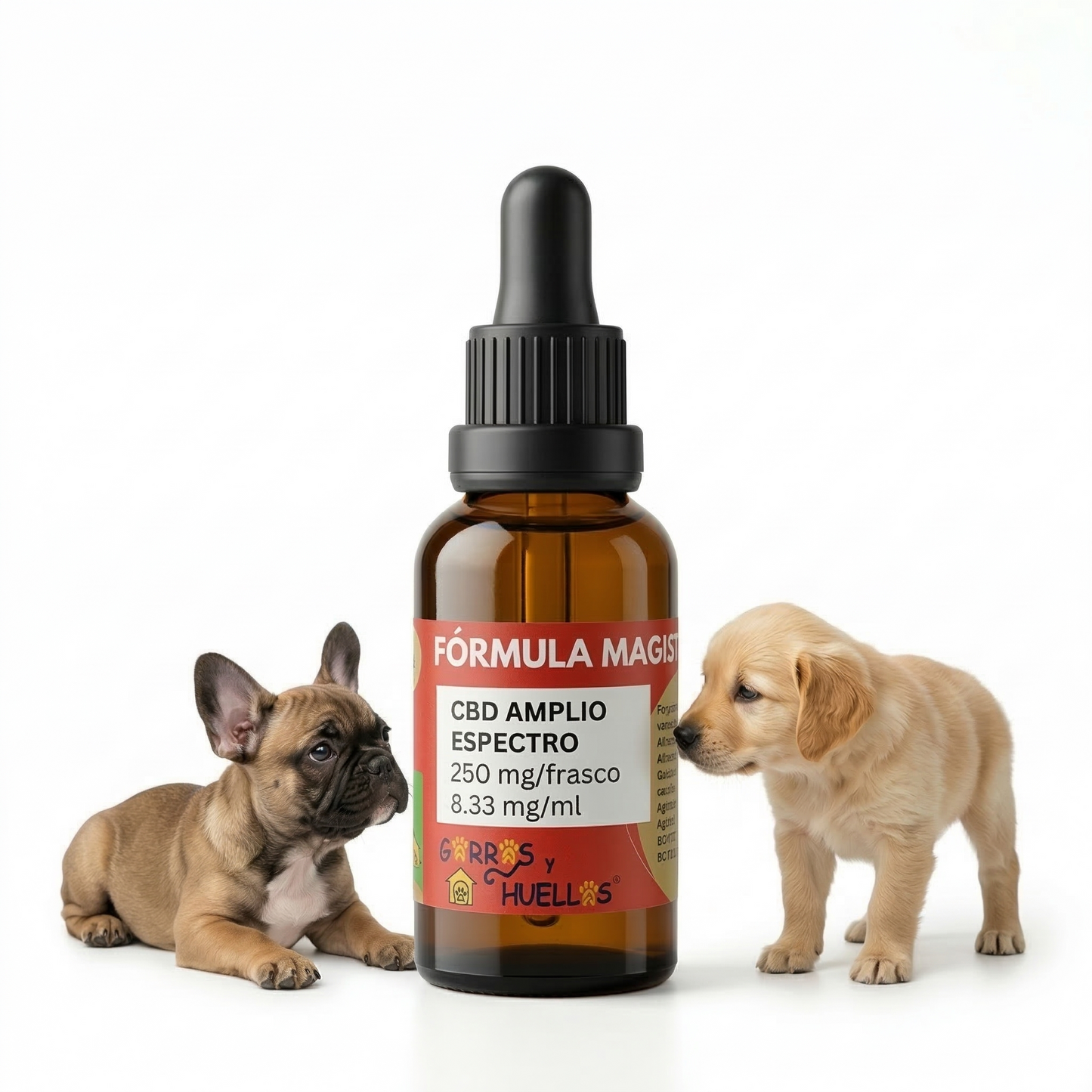 Fórmula Magistral CBD Amplio Espectro Mascotas 250 mg (30 ml) - Garras y Huellas