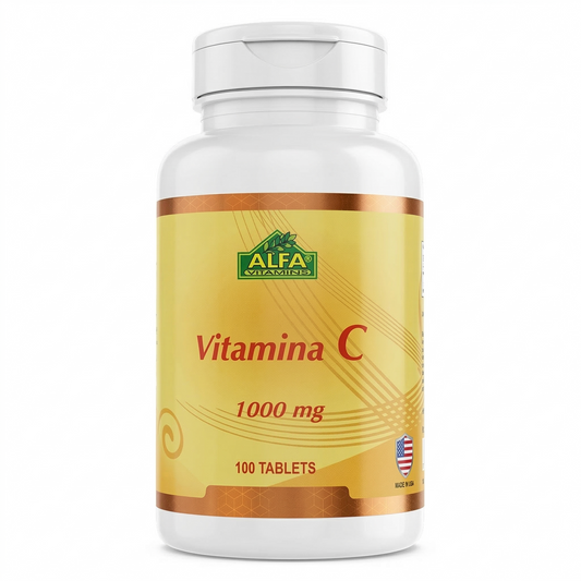 Vitamina C 1000 mg (100 Tabletas) - ALFA Vitamins