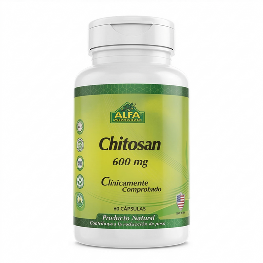 Chitosan 600 mg (60 Cápsulas) - ALFA Vitamins