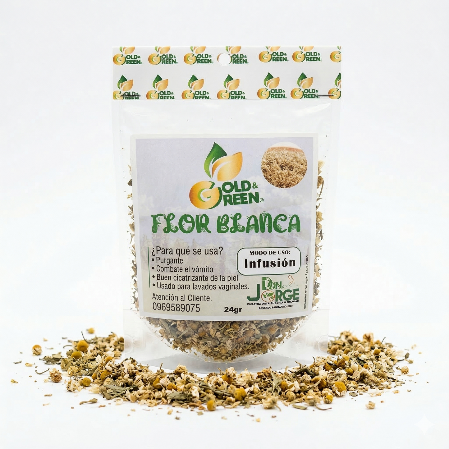 Flor Blanca para Infusión (24 g) - Gold & Green