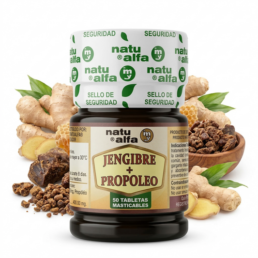 Jengibre + Propóleo (50 tabletas masticables) - NatuAlfa
