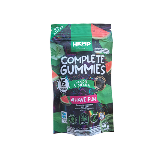 Complete Gummies Sandía & Menta con CBD (15 unidades) - Hemp Ecuador Labs